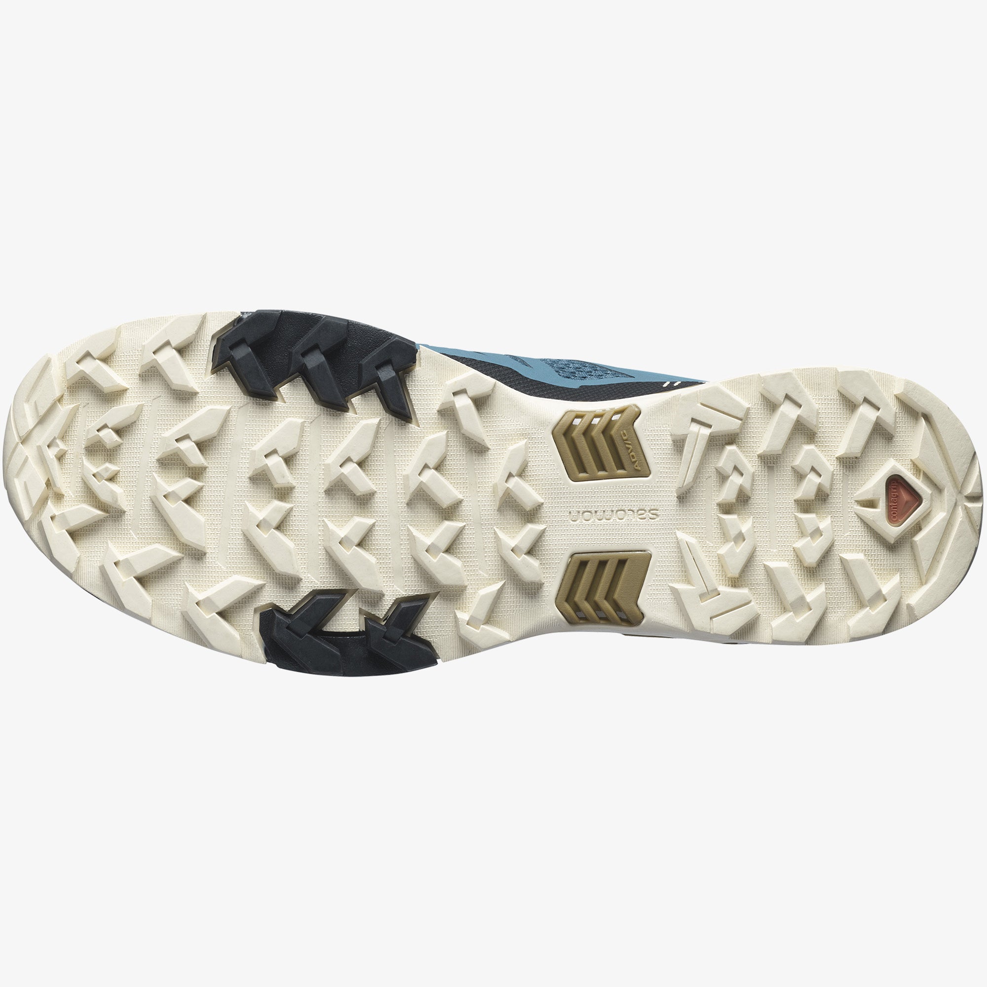 Salomon Sports X ULTRA 4 hiking footwear showing rugged gray and black hiking shoes with reinforced toe caps and durable soles.