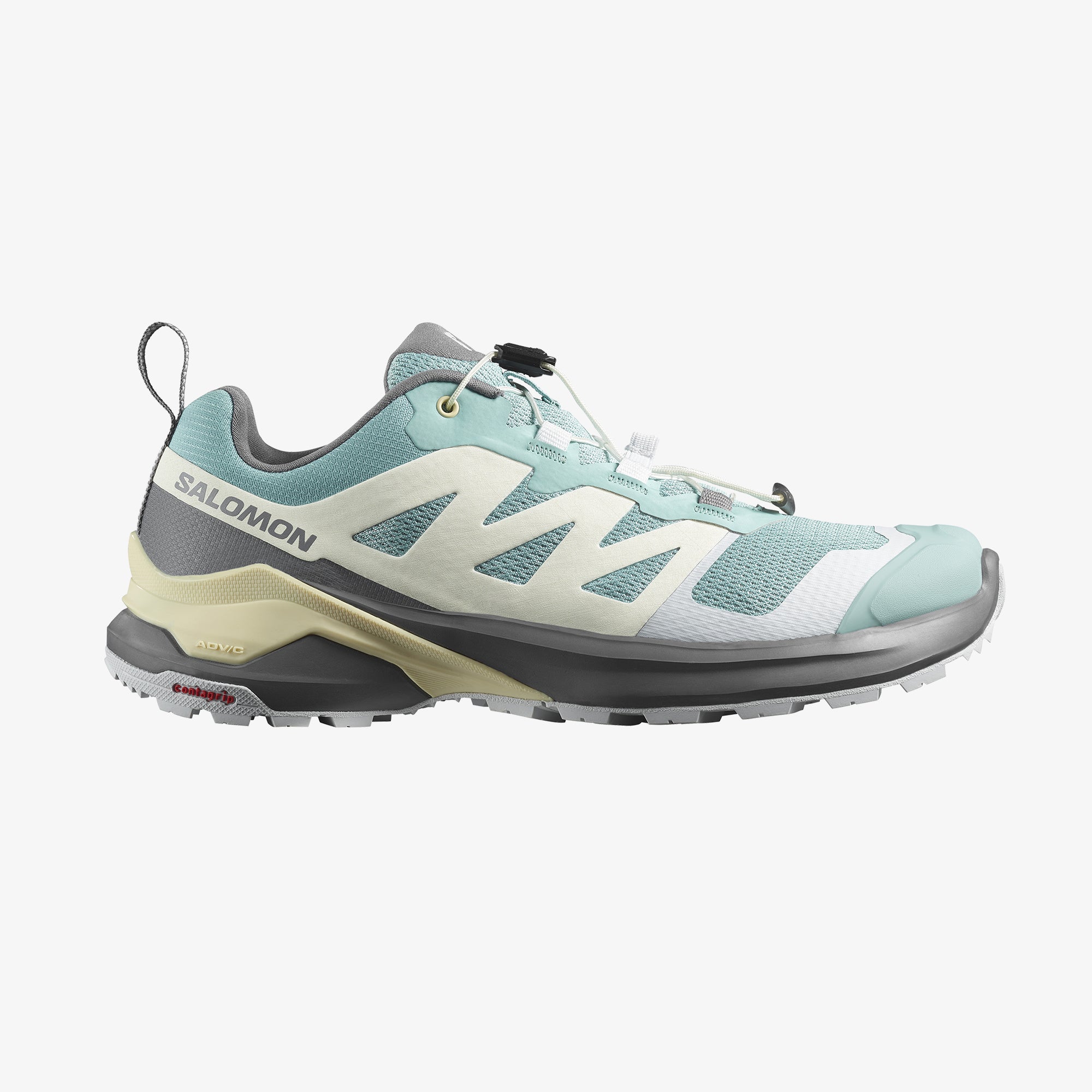 Salomon Sports X-ADVENTURE footwear showing durable hiking shoes with rugged design and supportive soles.