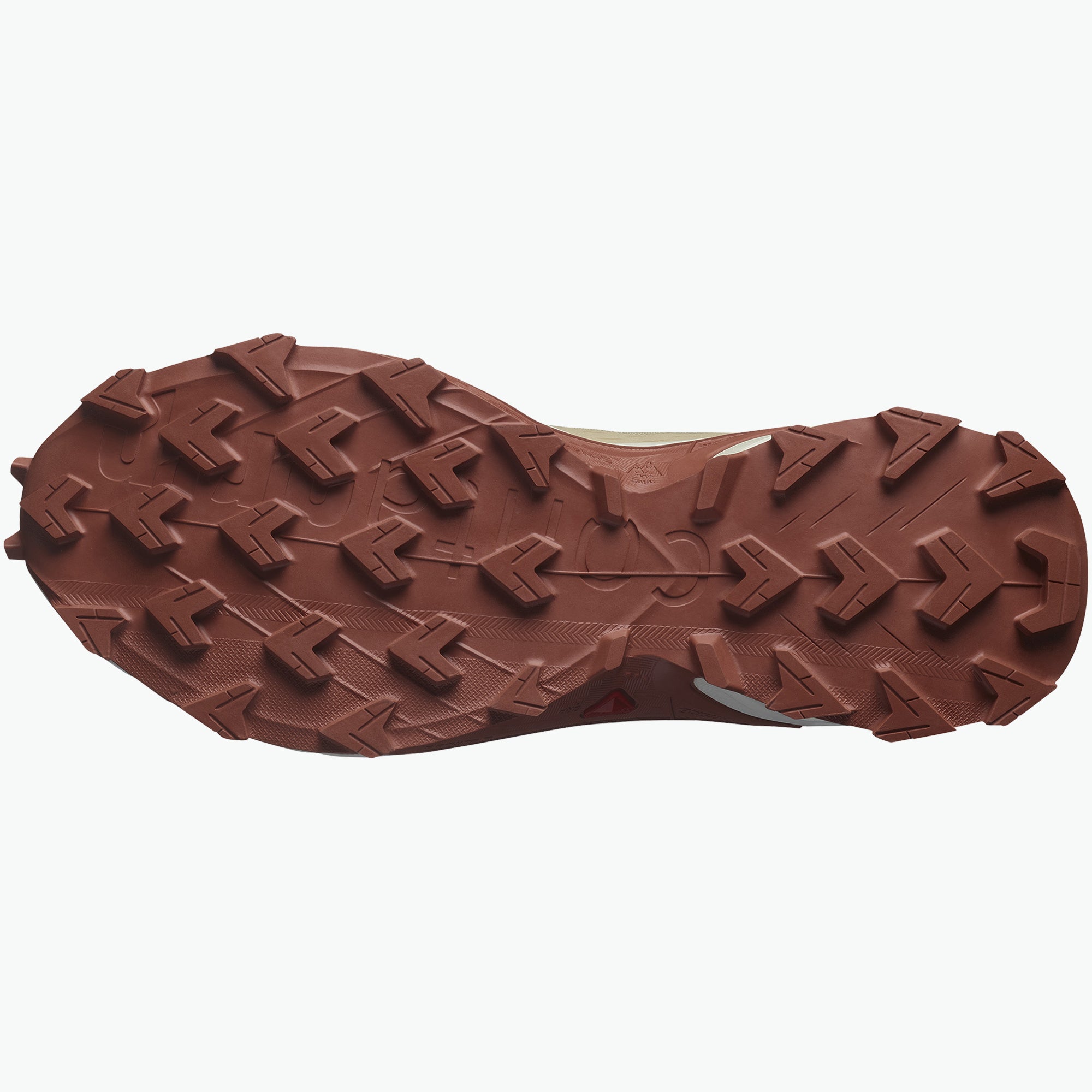 Salomon Sports ALPHACROSS 5 trail running shoes in black and red with rugged outsole and supportive design.