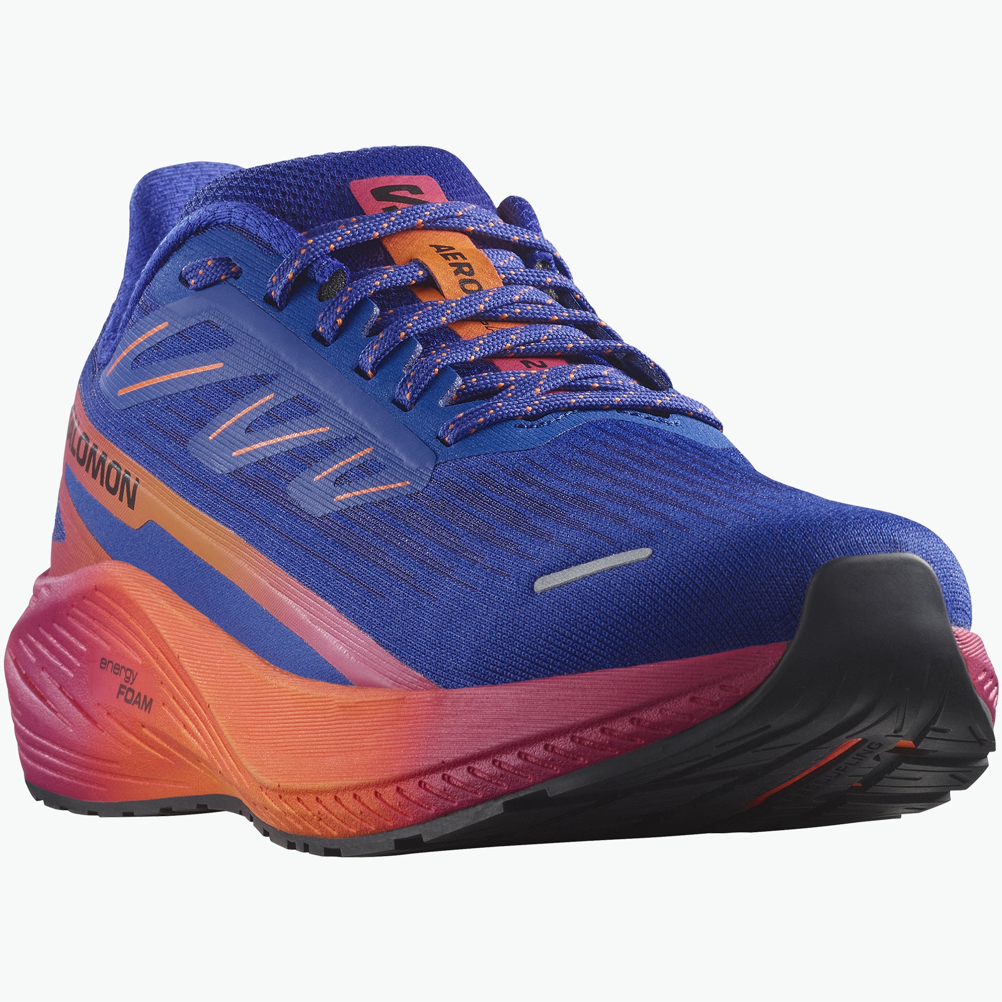 Salomon Sports Aero Blaze 2 footwear showing sporty design and breathable material in a close-up shot.