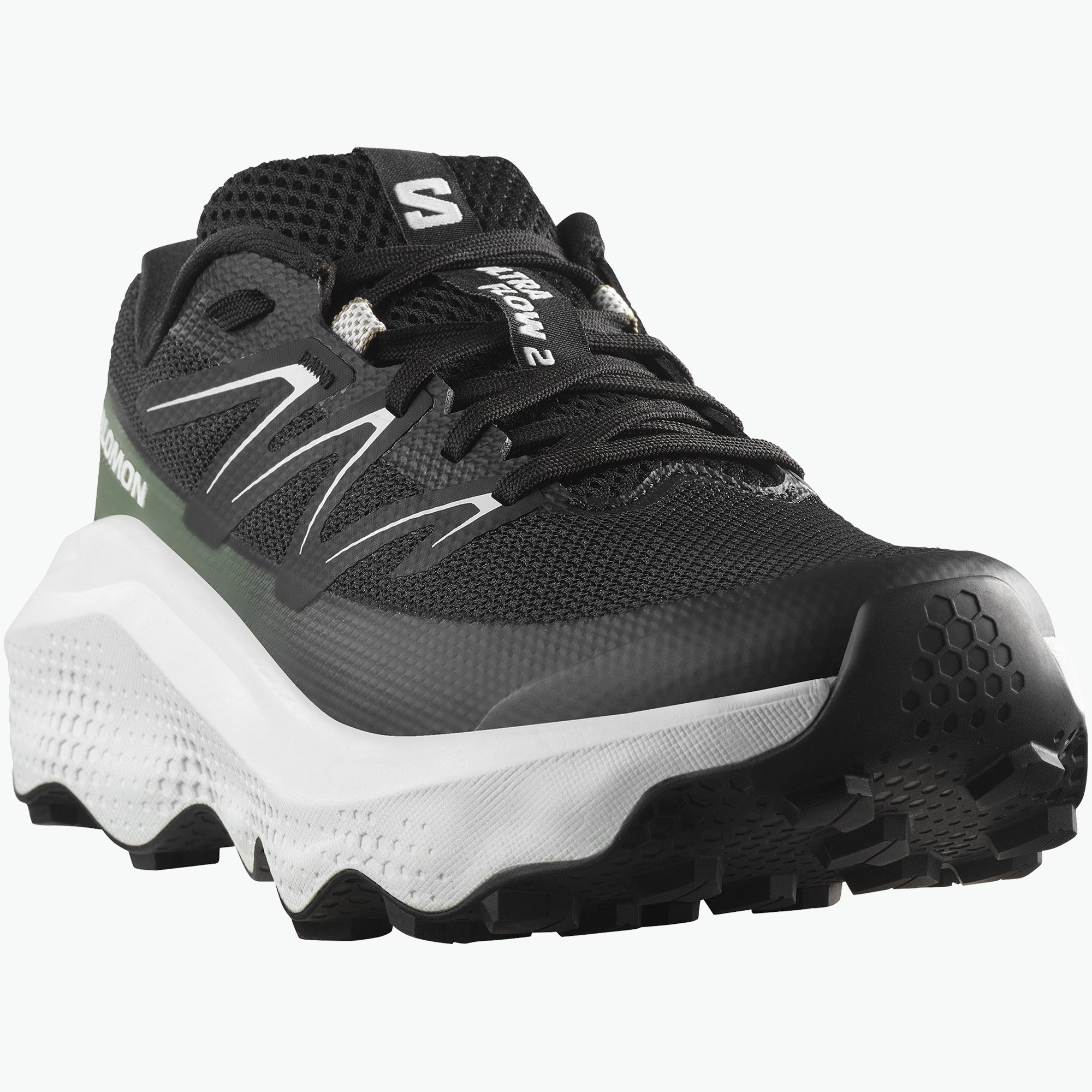 Black/White/Agave Green