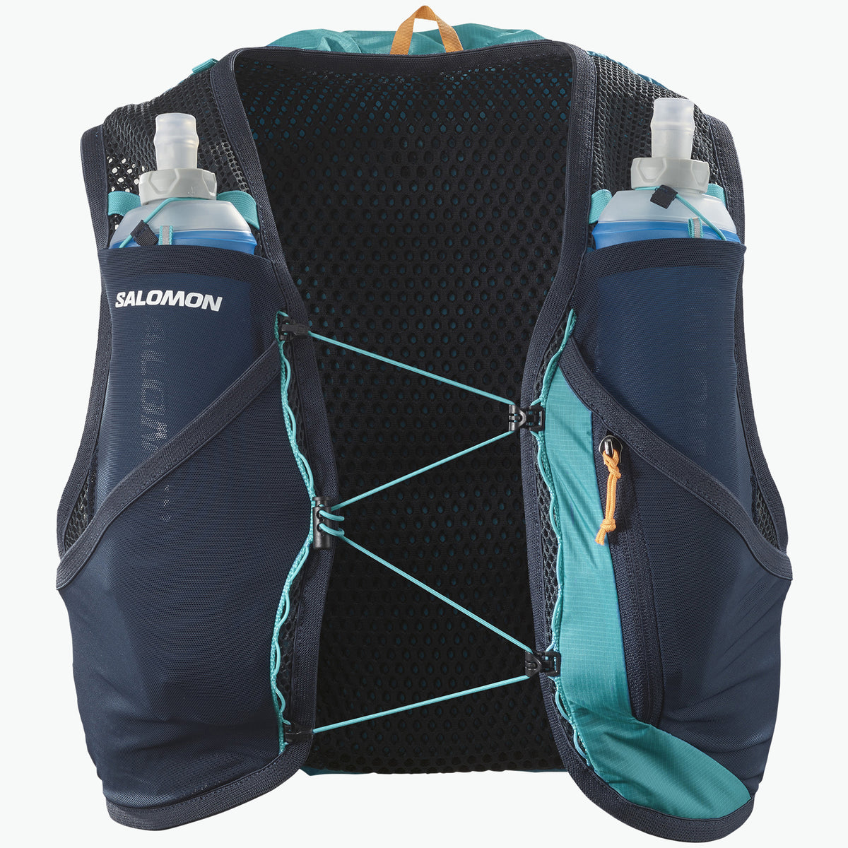 Salomon Sports ACTIVE SKIN 8 accessory, lightweight running vest with adjustable straps and multiple storage pockets.
