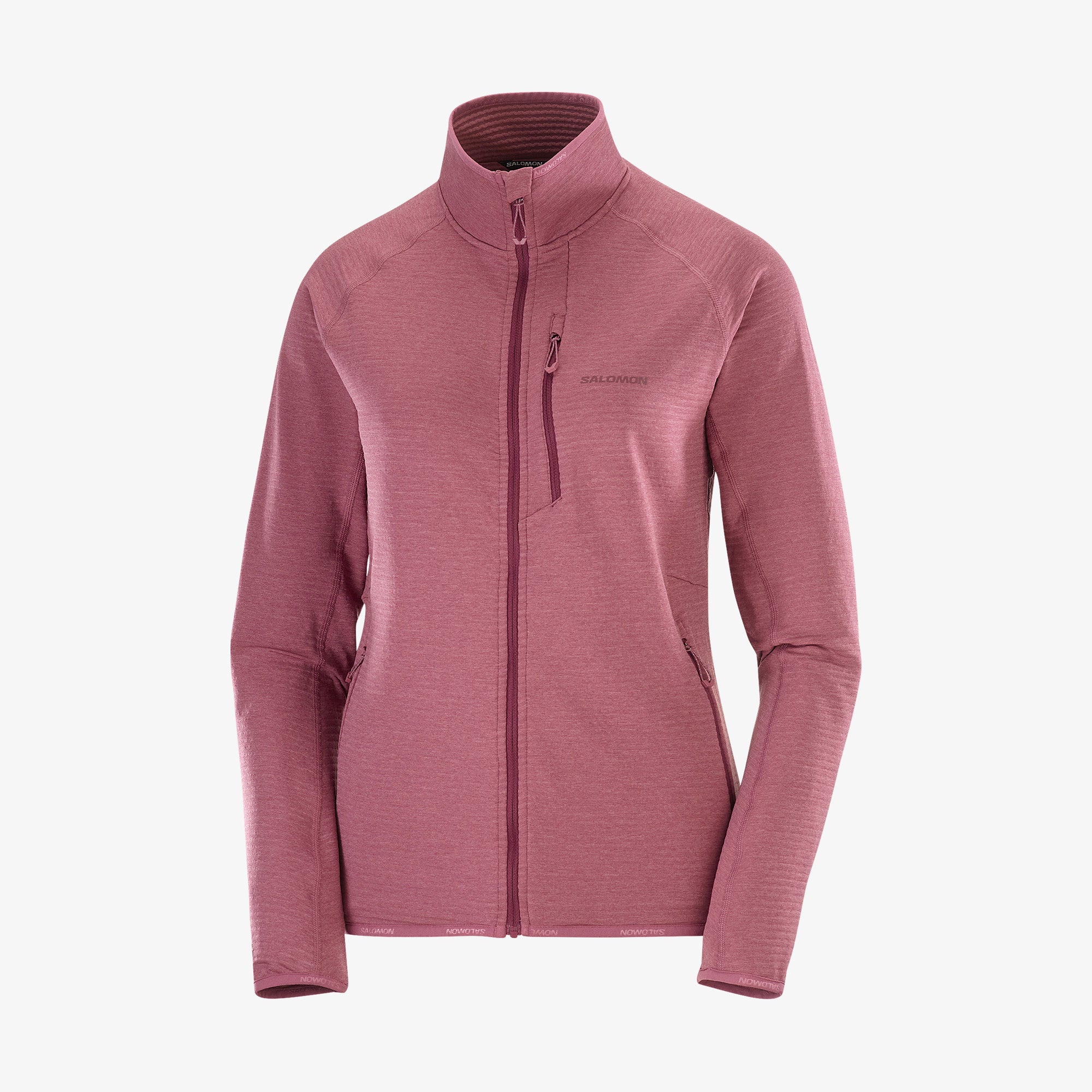 Salomon Sports Essential Lightwarm apparel shown in a neutral pose, highlighting its lightweight fabric and comfortable fit.