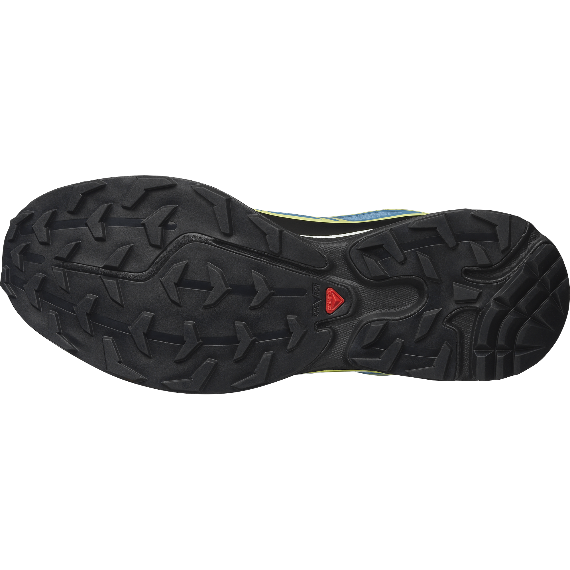 Salomon Sports XT-6 GORE-TEX hiking footwear in black with Niagara and Sunny Lime accents, showcasing durable outdoor shoes.
