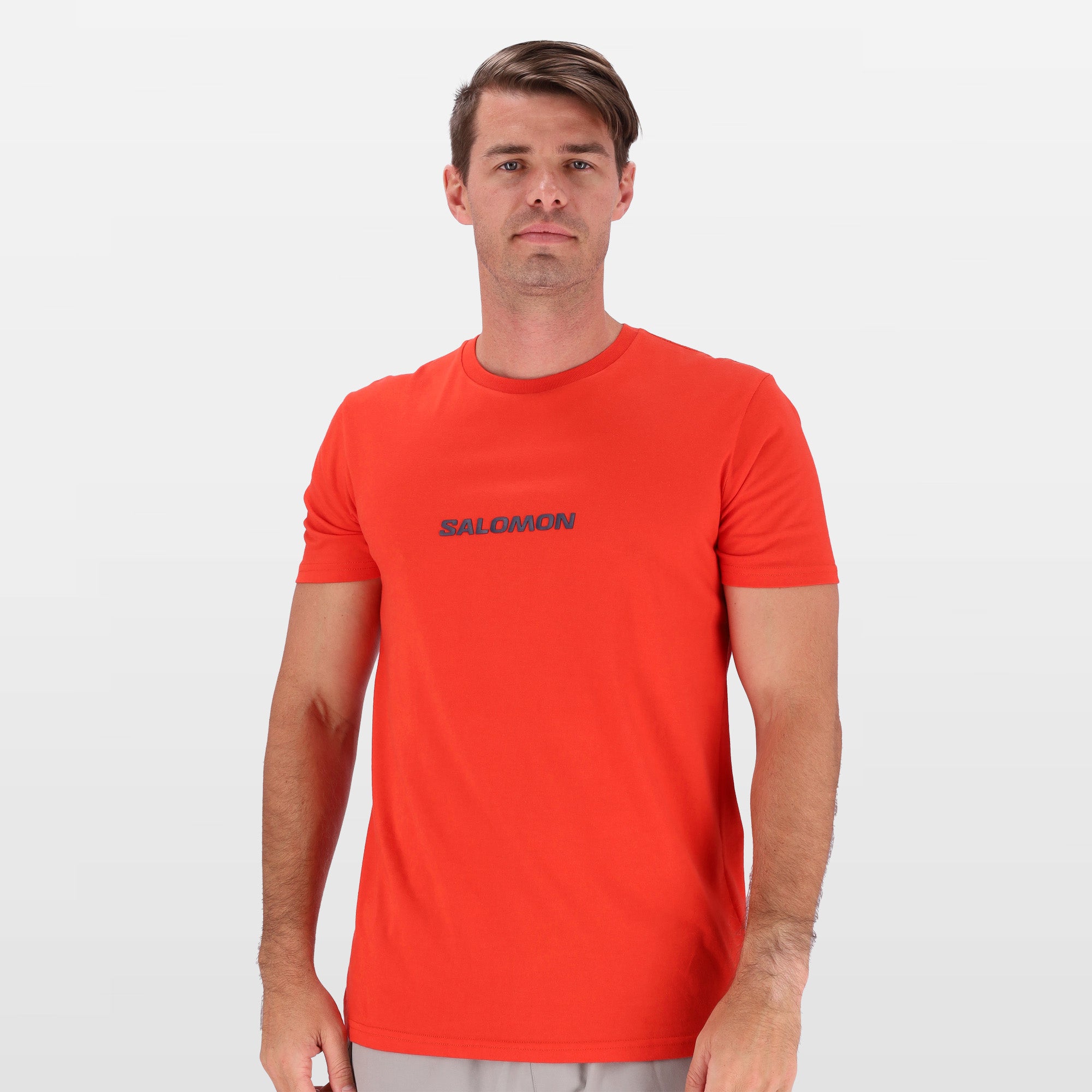 MID LOGO SS TEE M FIERY RED