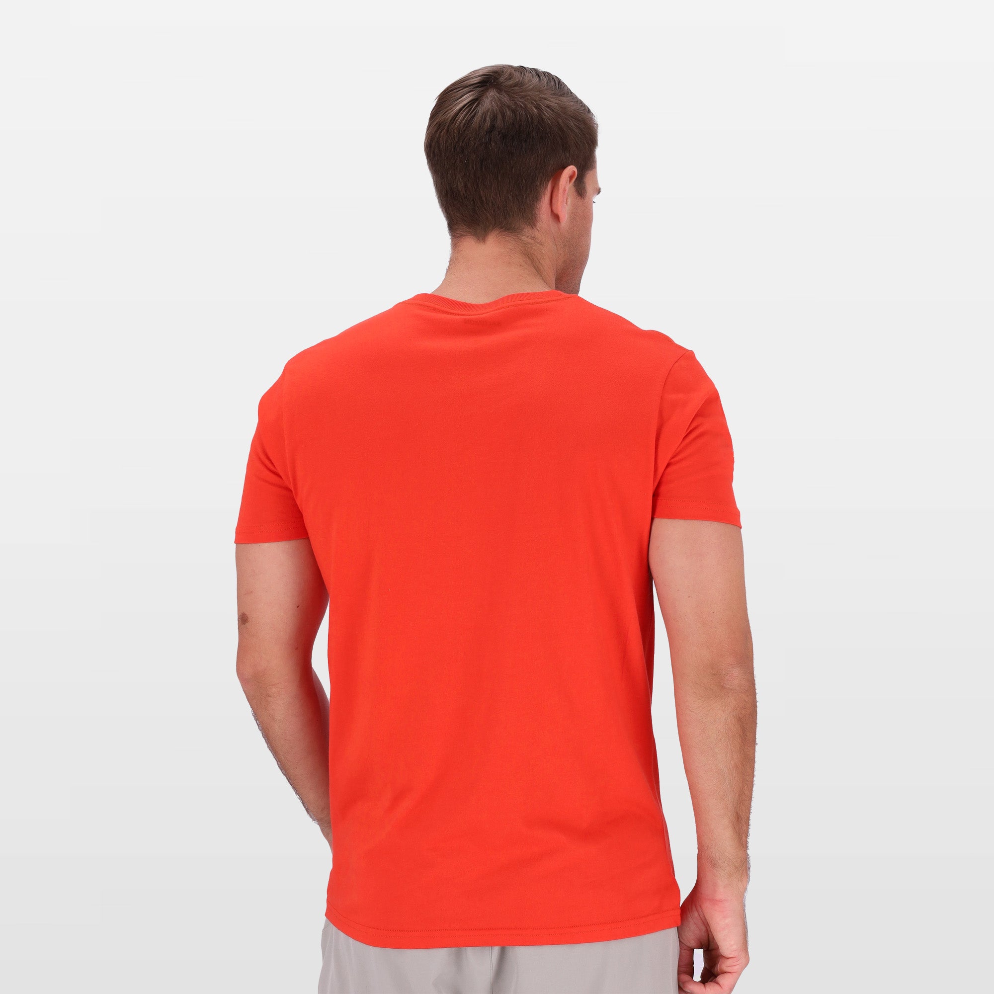 MID LOGO SS TEE M FIERY RED