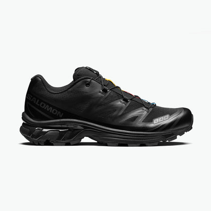 Salomon Sports XT-6 footwear showing rugged outdoor trail shoes with durable design and supportive features.