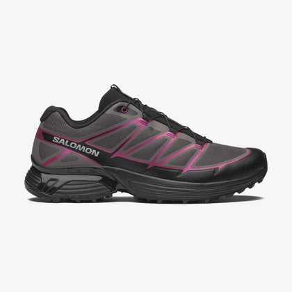 Salomon Sports XT-PATHWAY 2 iridescent footwear showing sleek design with iridescent finish and durable sole for outdoor activities.