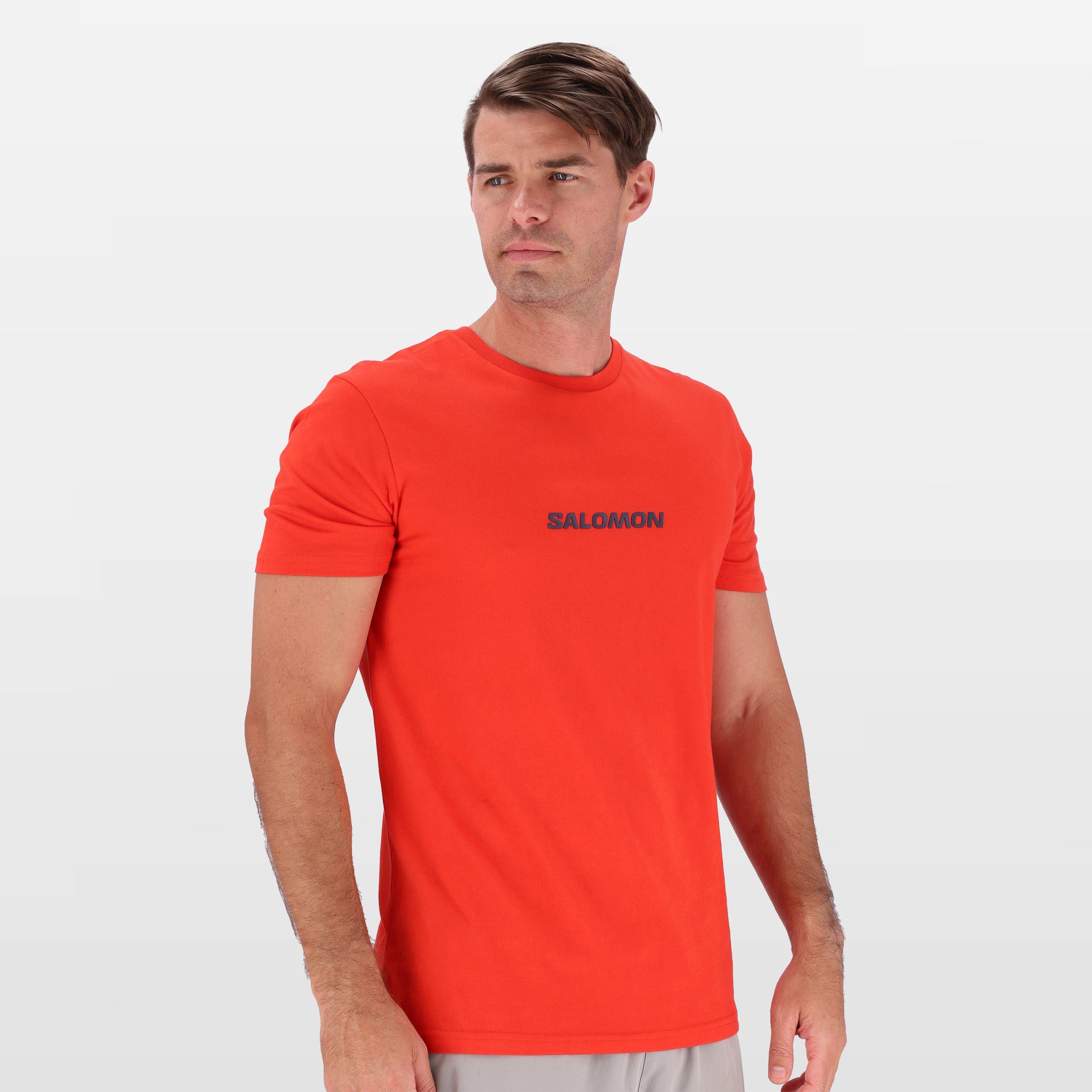 MID LOGO SS TEE M FIERY RED