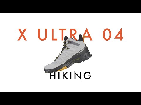  Salomon X Ultra 4 MID Gore-TEX Hiking Boots for Men,  Black/Magnet/Pearl Blue, 7